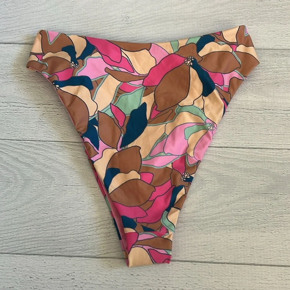 L*Space Bikini Set Joanna‎ Bikini Top Arlo Bottom Size Small Retro Pink Tan
